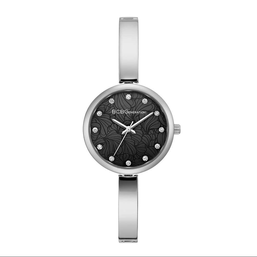 BCBGeneration Silvertone Adjustable Bangle Watch
